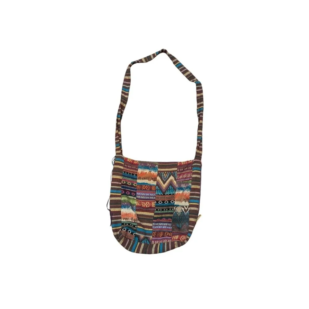 Vintage Hobo Crossbody Bag Aztec‎ Colorful Y2K Claire's Mallcore